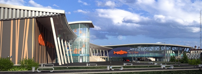 Архитектурная концепция торгового центра в городе Ханты-Мансийск