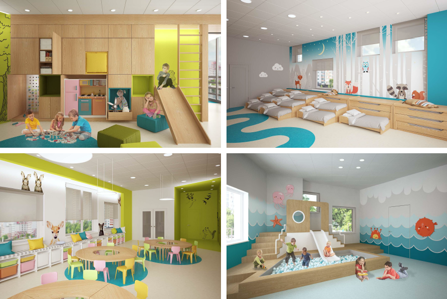 Дизайн интерьеров школ и детских садов